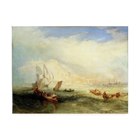 Trademark Fine Art Turner 'Line Fishing, Off Hastings' Canvas Art, 14x19 AA01621-C1419GG